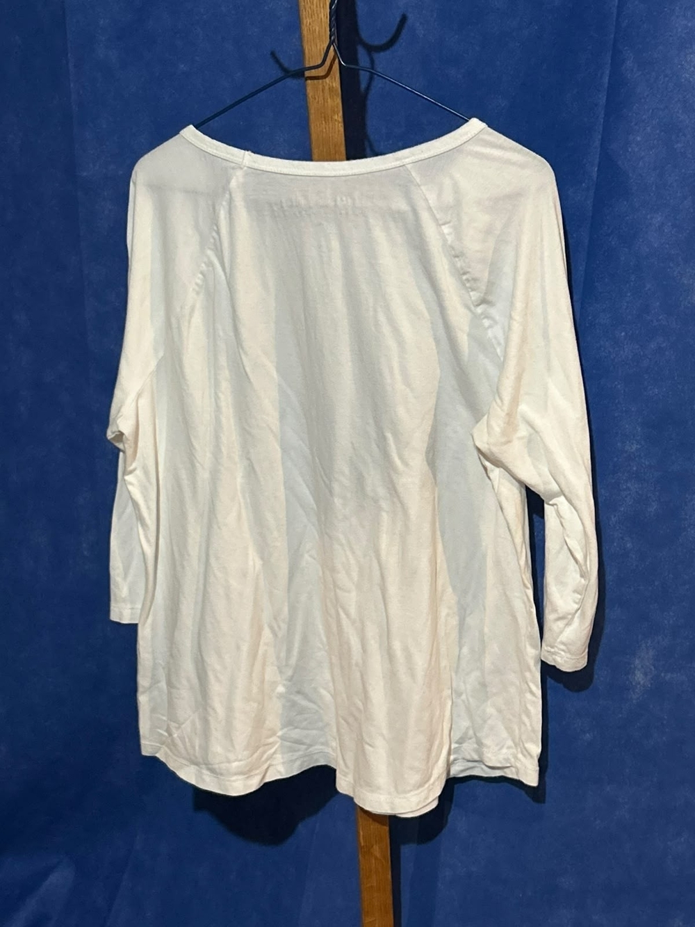 fresh White Long Sleeve Boatneck Tee